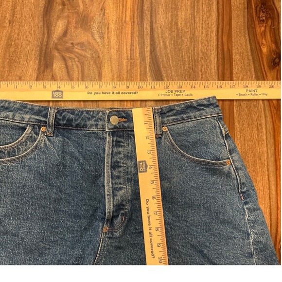 ROLLA'S Original High‎ Rise Denim Shorts Size 31 Aussie 13 Blue Jean - Picture 9 of 15